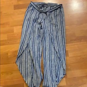 Fun blue linen pants